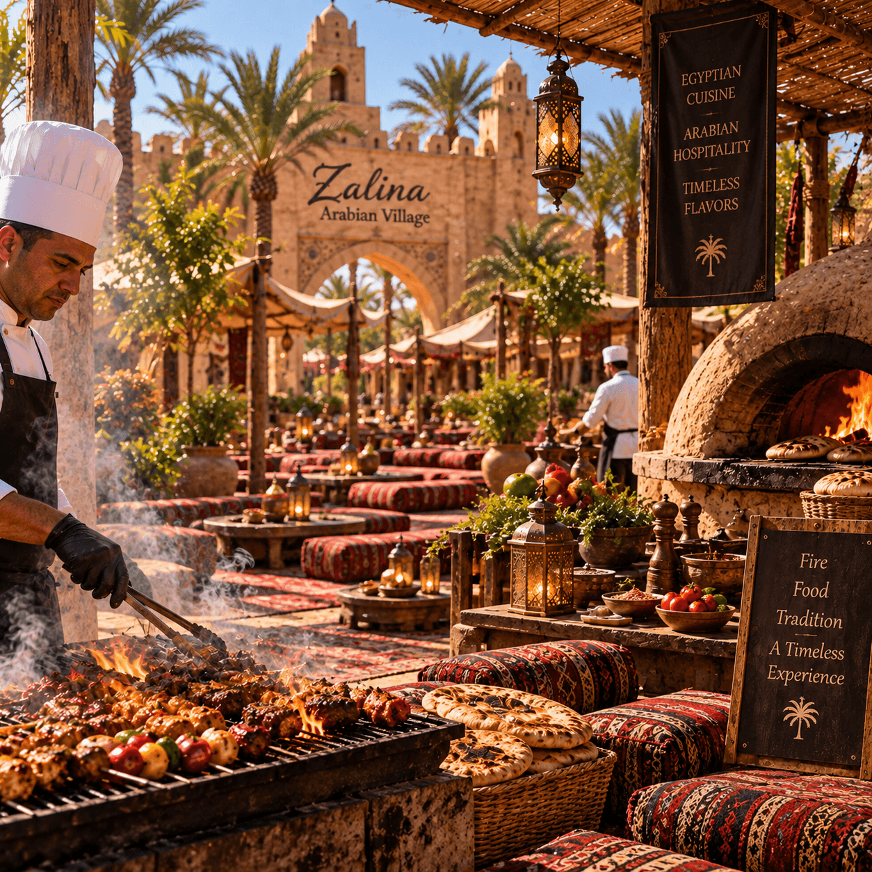 Live Charcoal BBQ & Brick-Oven Cooking